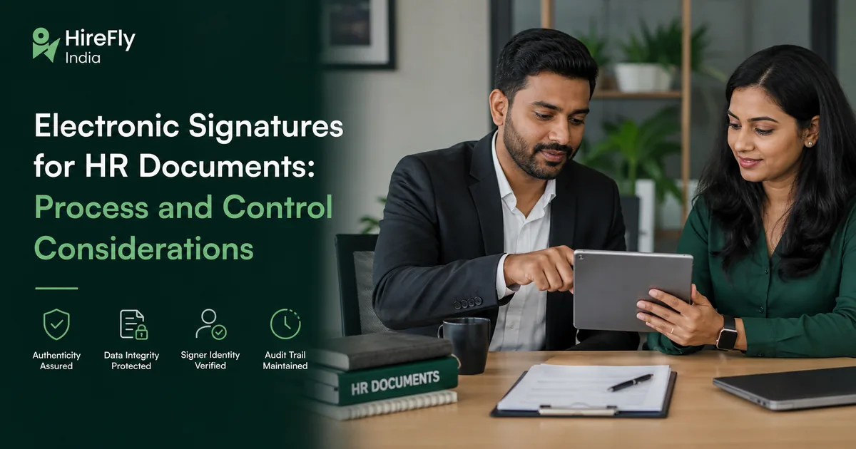 Electronic Signatures for HR Documents: Process and Control Considerations