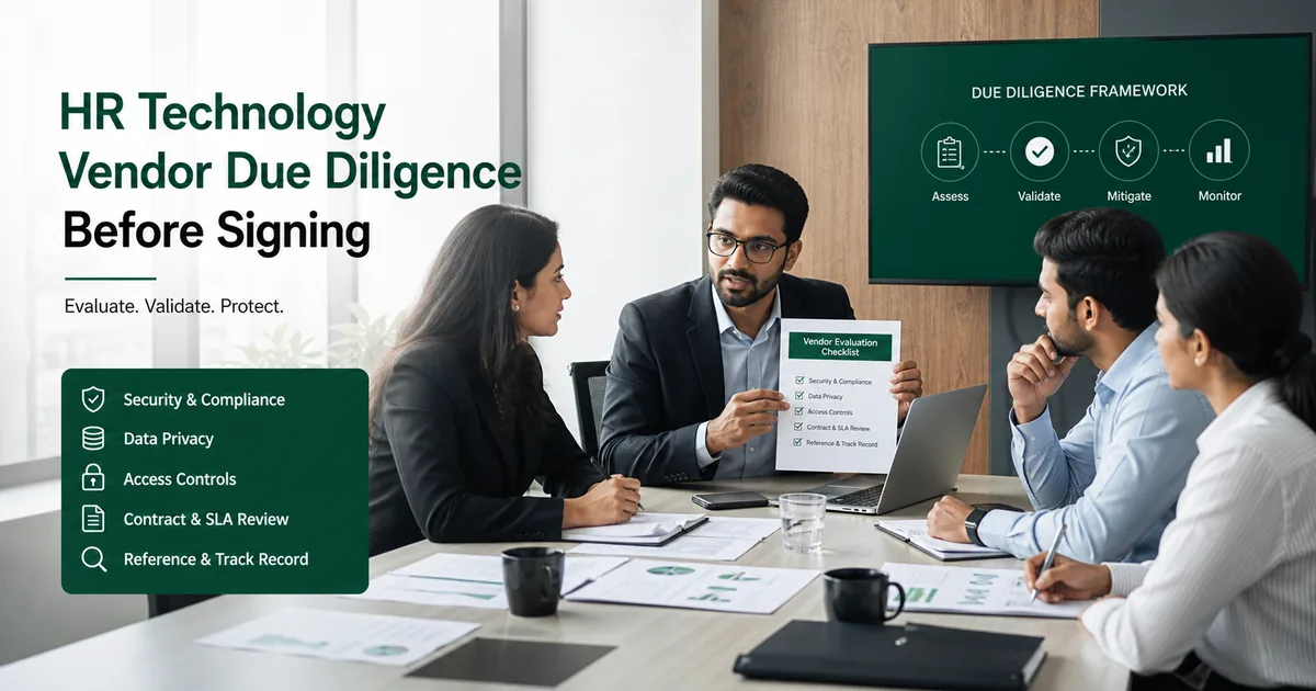 HR Technology Vendor Due Diligence Before Signing